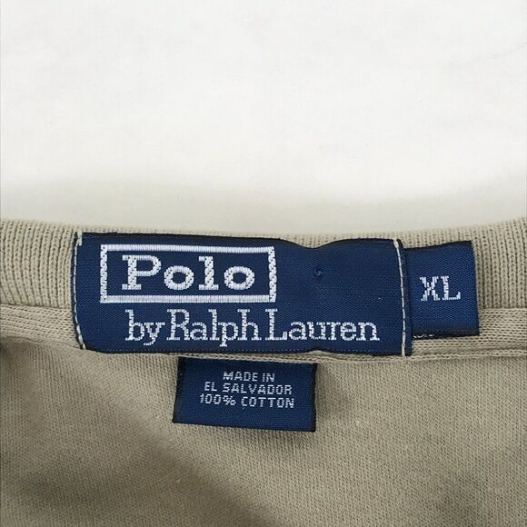 Polo by Ralph Lauren Golf Polo Men's XL Beige Short Sleeve 100% Cotton Casual - Picture 12 of 13